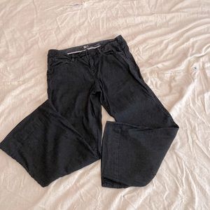 Level 99 Wide le/g black linen''trousers